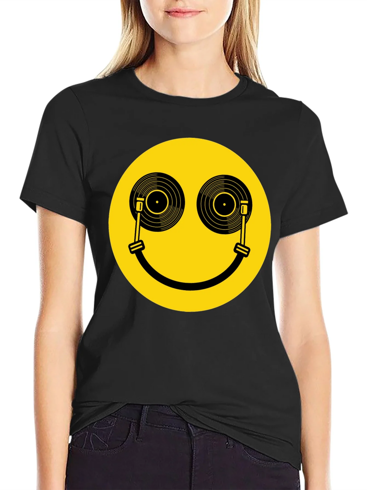 DJ Smiley Face T-Shirt - Black Music Lover Tee product image 5