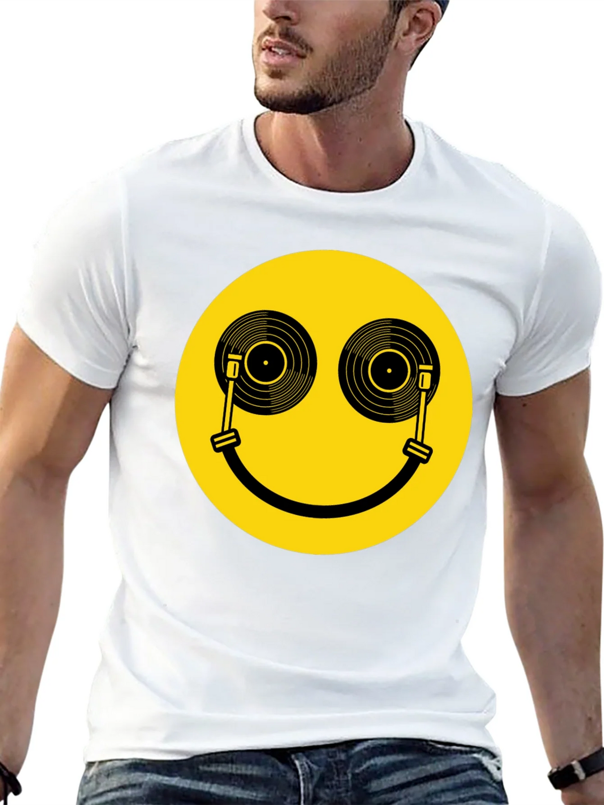 DJ Smiley Face T-Shirt - Black Music Lover Tee product image 4