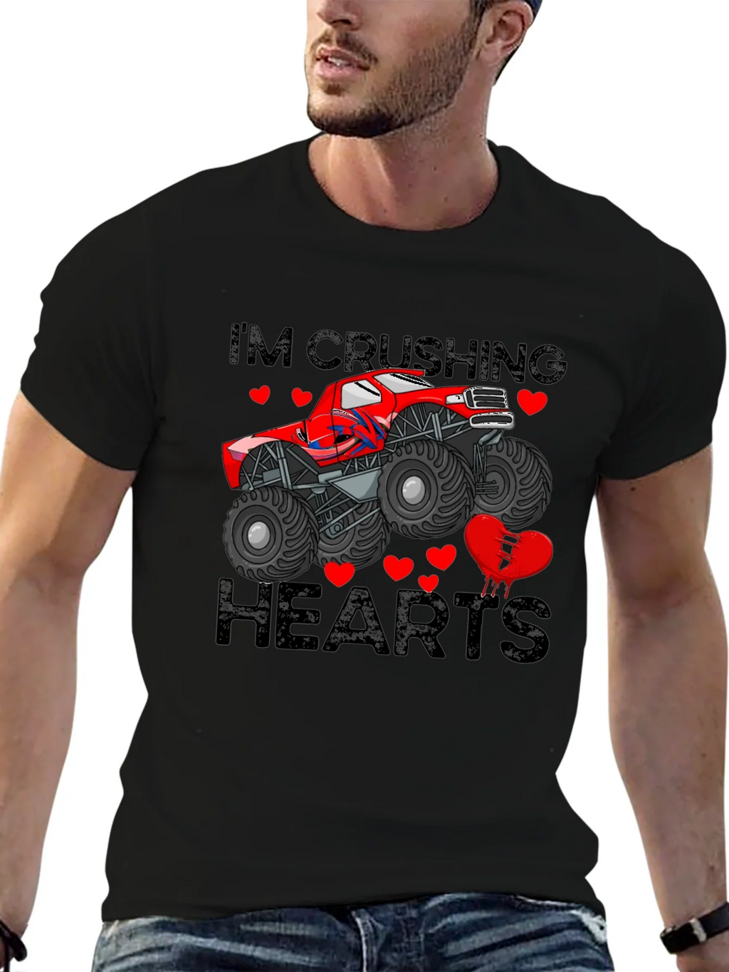 Crushing Hearts Monster Truck Graphic Tee product image 9