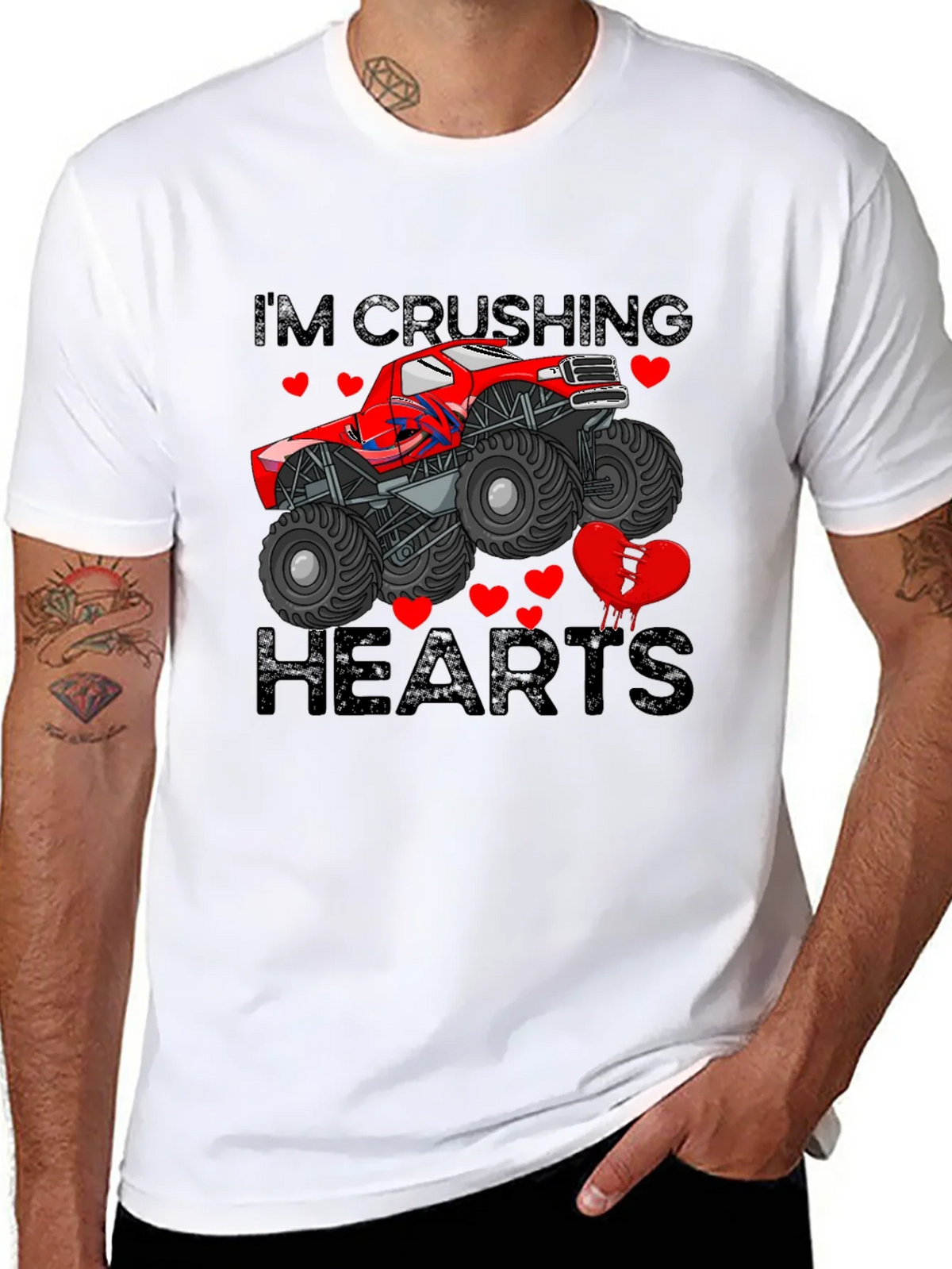 Crushing Hearts Monster Truck Graphic Tee product image 10