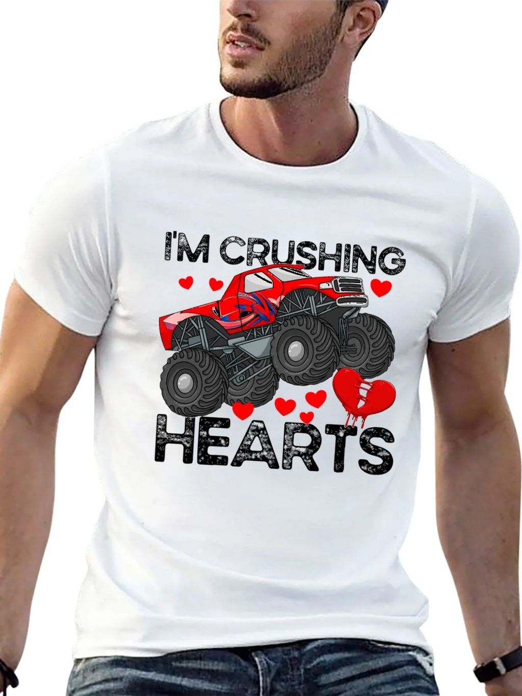 Crushing Hearts Monster Truck Graphic Tee product image 4