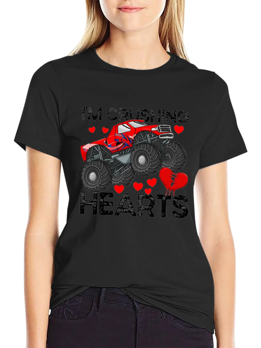 Crushing Hearts Monster Truck Graphic Tee product image 5
