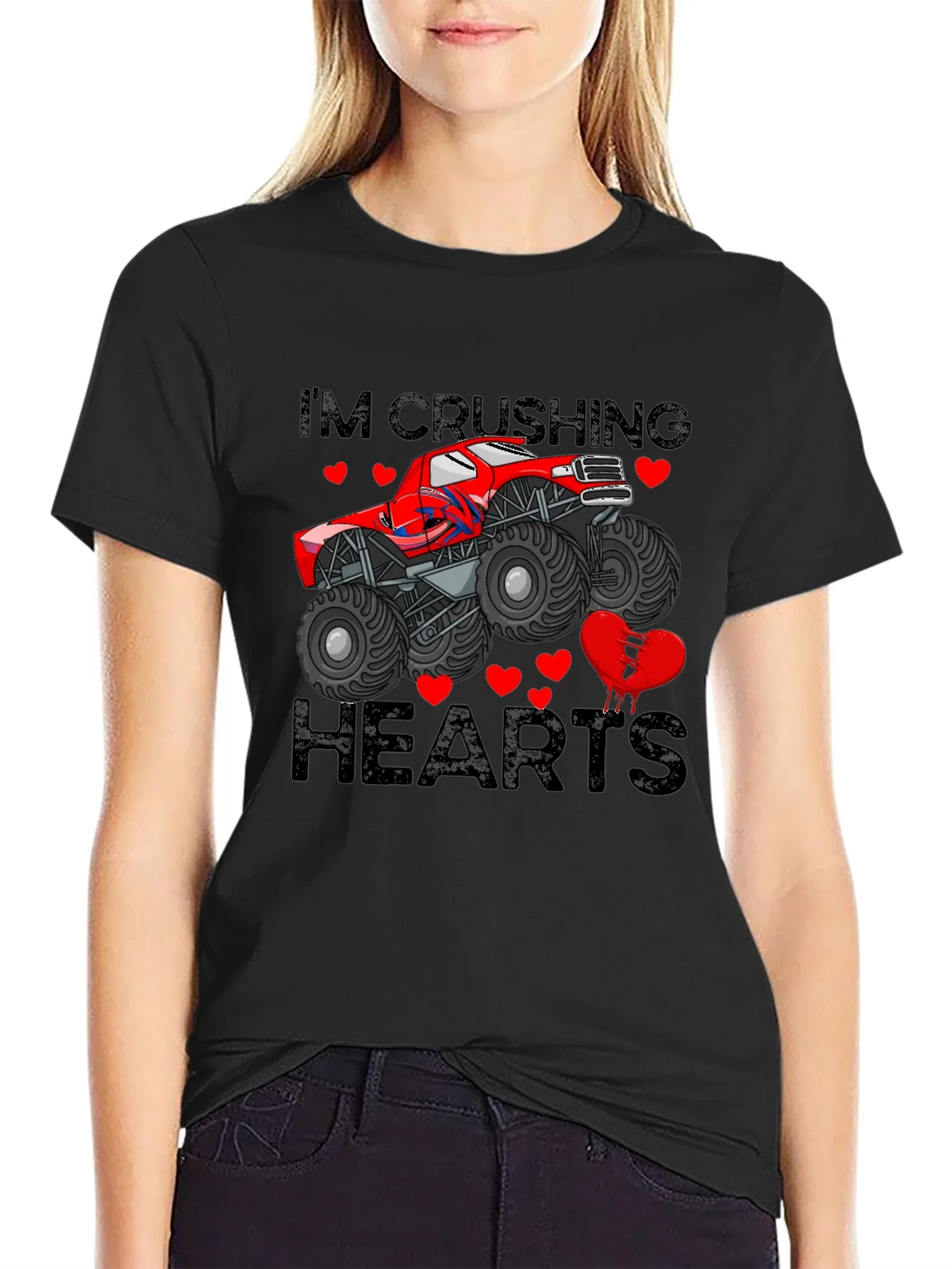 Crushing Hearts Monster Truck Graphic Tee product image 5