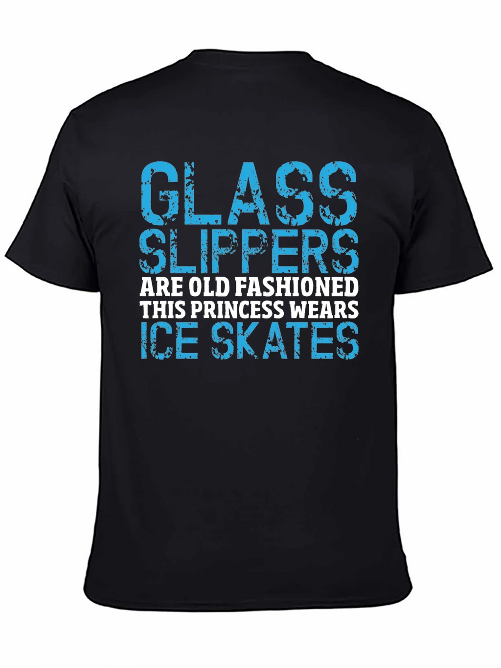 Glass Slippers Princess Ice Skates Black T-Shirt product image 7