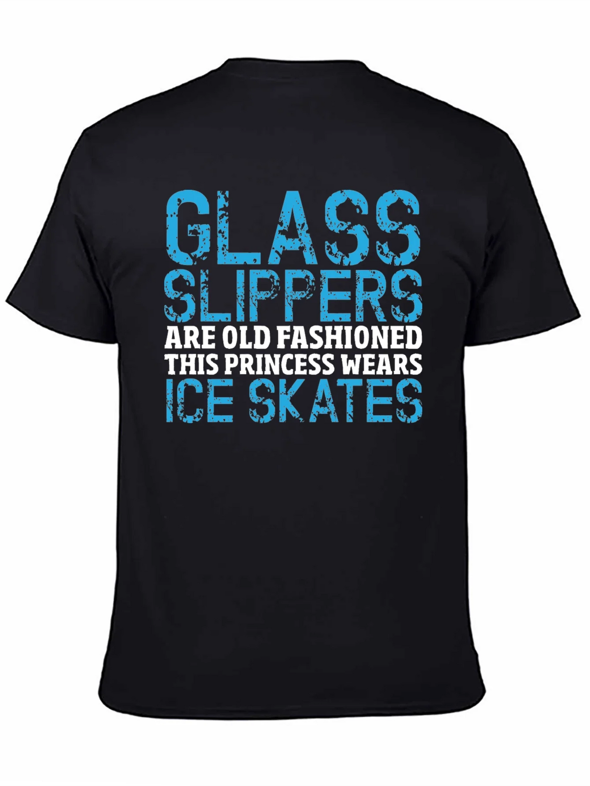 Glass Slippers Princess Ice Skates Black T-Shirt product image 7