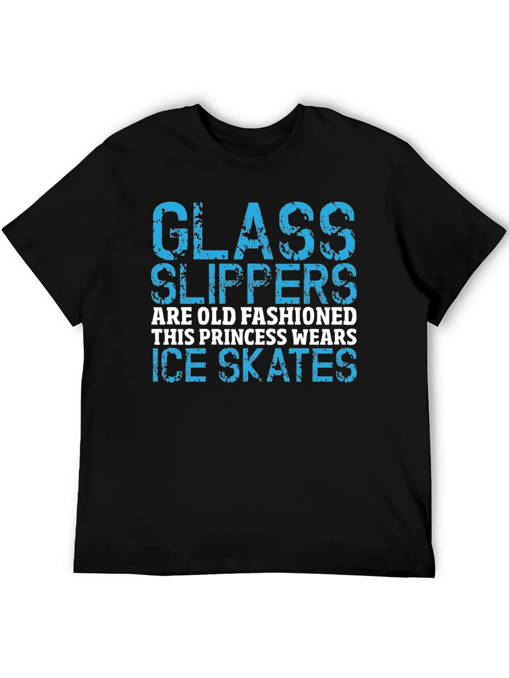 Glass Slippers Princess Ice Skates Black T-Shirt product image 8