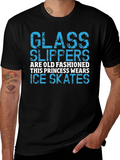 Glass Slippers Princess Ice Skates Black T-Shirt product image 1