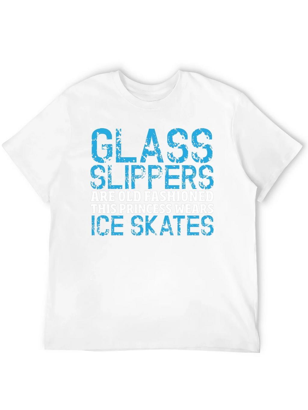Glass Slippers Princess Ice Skates Black T-Shirt product image 3
