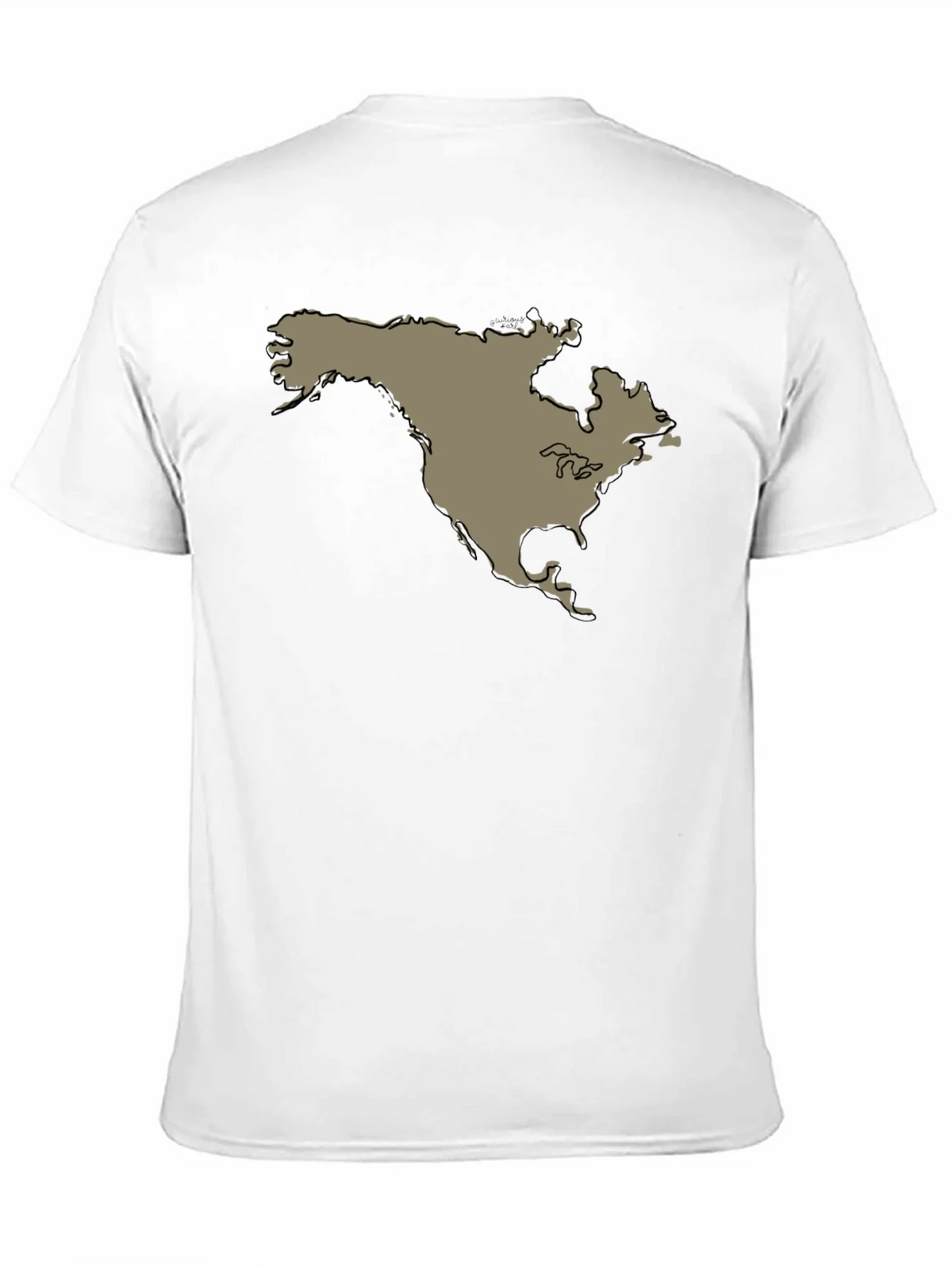 North America Continent Map Graphic Tee product image 2