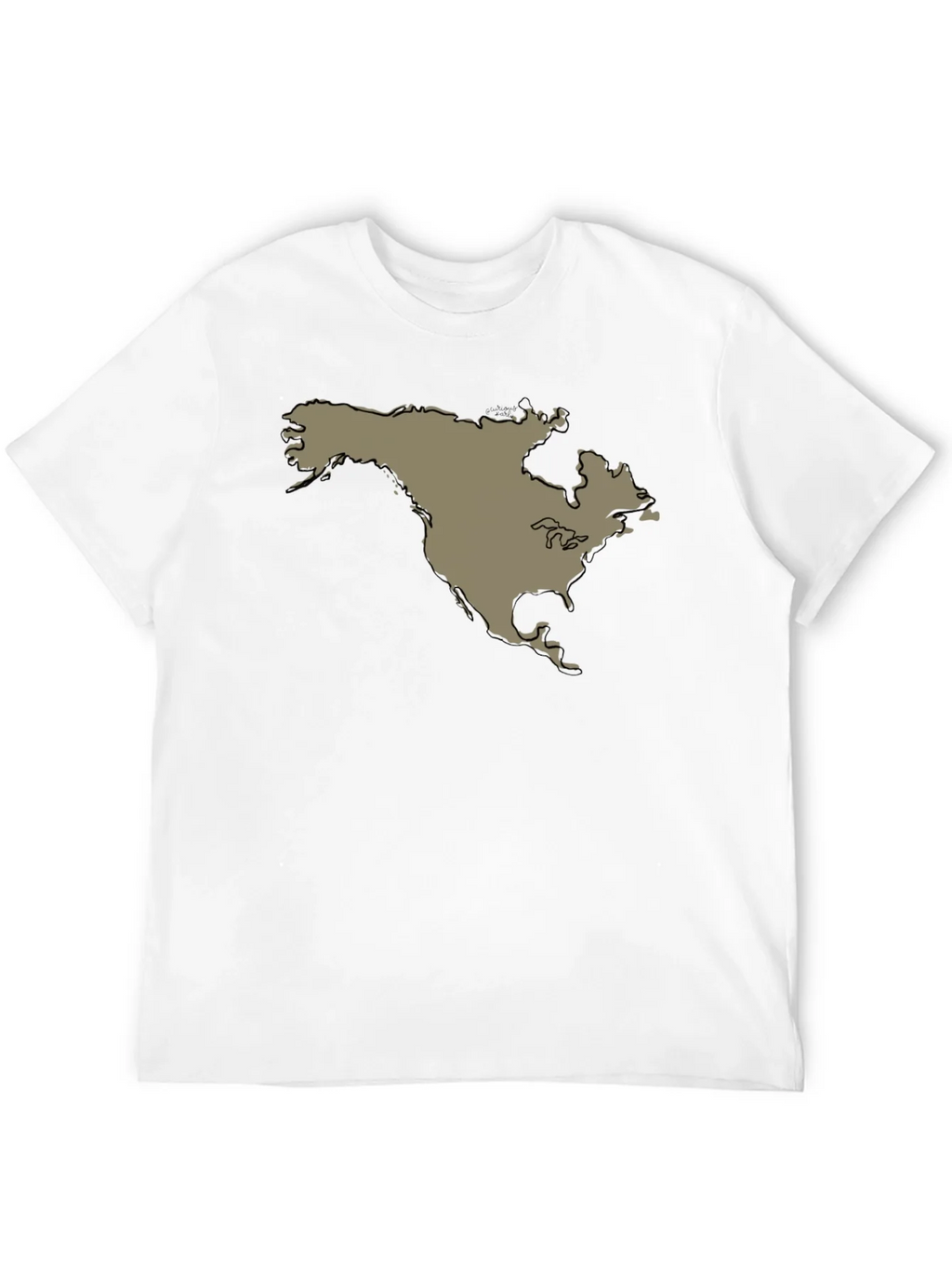 North America Continent Map Graphic Tee product image 3