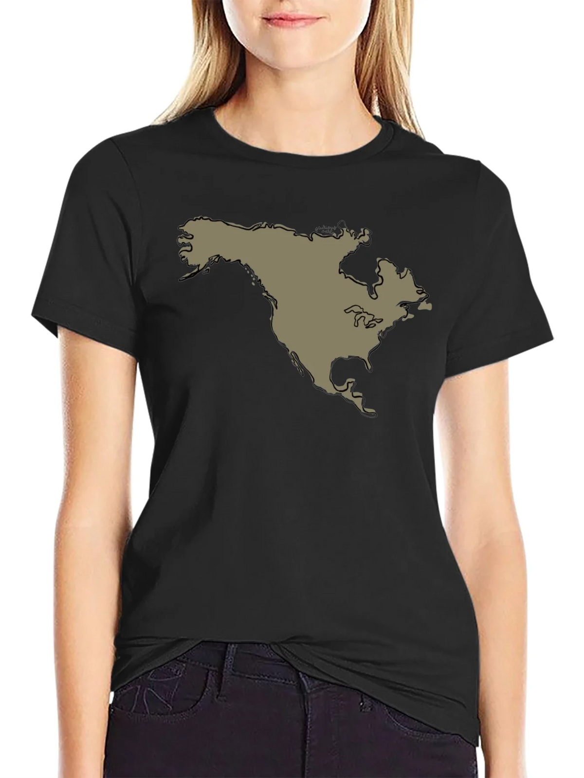 North America Continent Map Graphic Tee product image 5