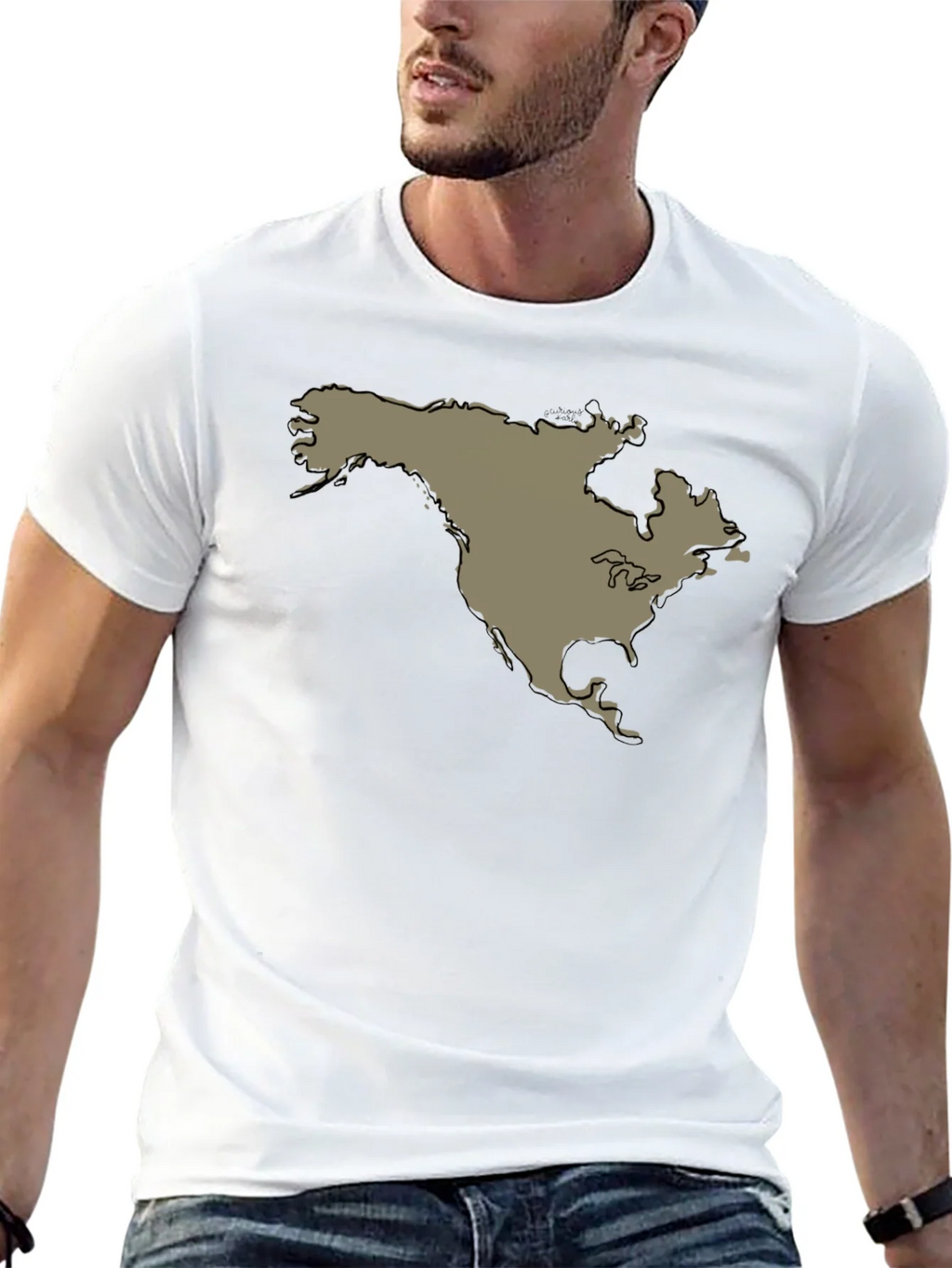 North America Continent Map Graphic Tee product image 4