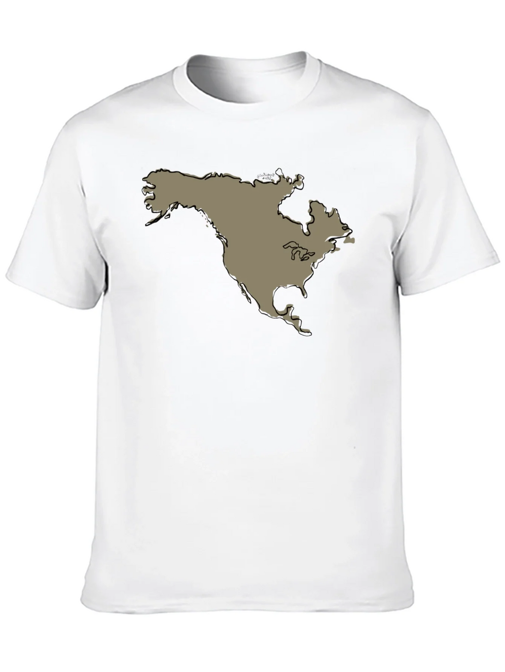 North America Continent Map Graphic Tee product image 12