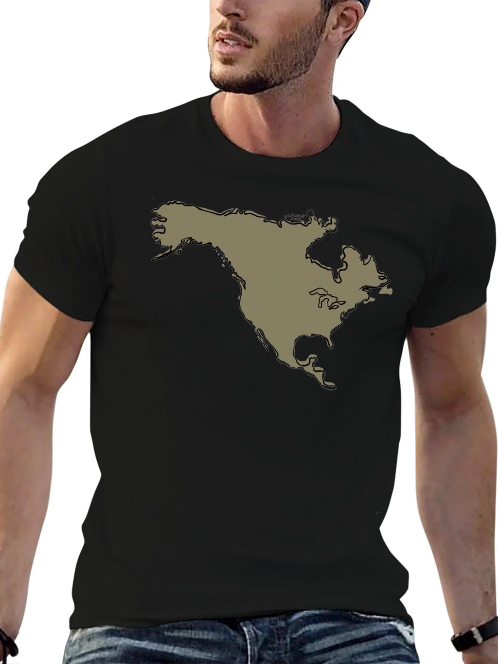 North America Continent Map Graphic Tee product image 9
