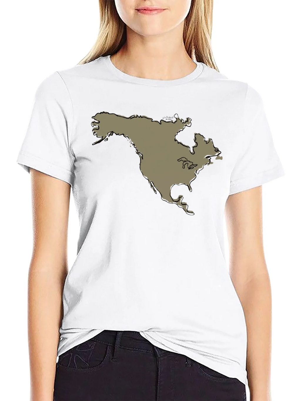 North America Continent Map Graphic Tee product image 11