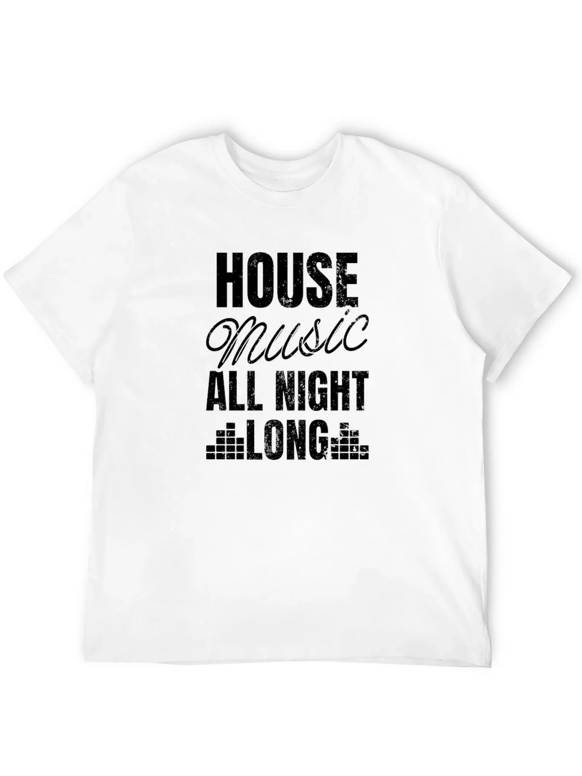 House Music All Night Long Black T-Shirt product image 3