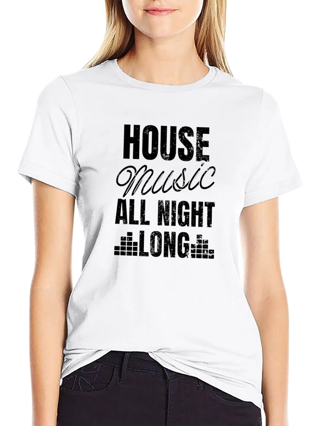 House Music All Night Long Black T-Shirt product image 11