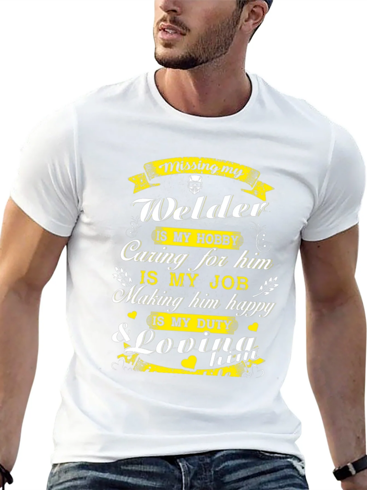 Welders Wife T-Shirt: Missing My Welder product image 4