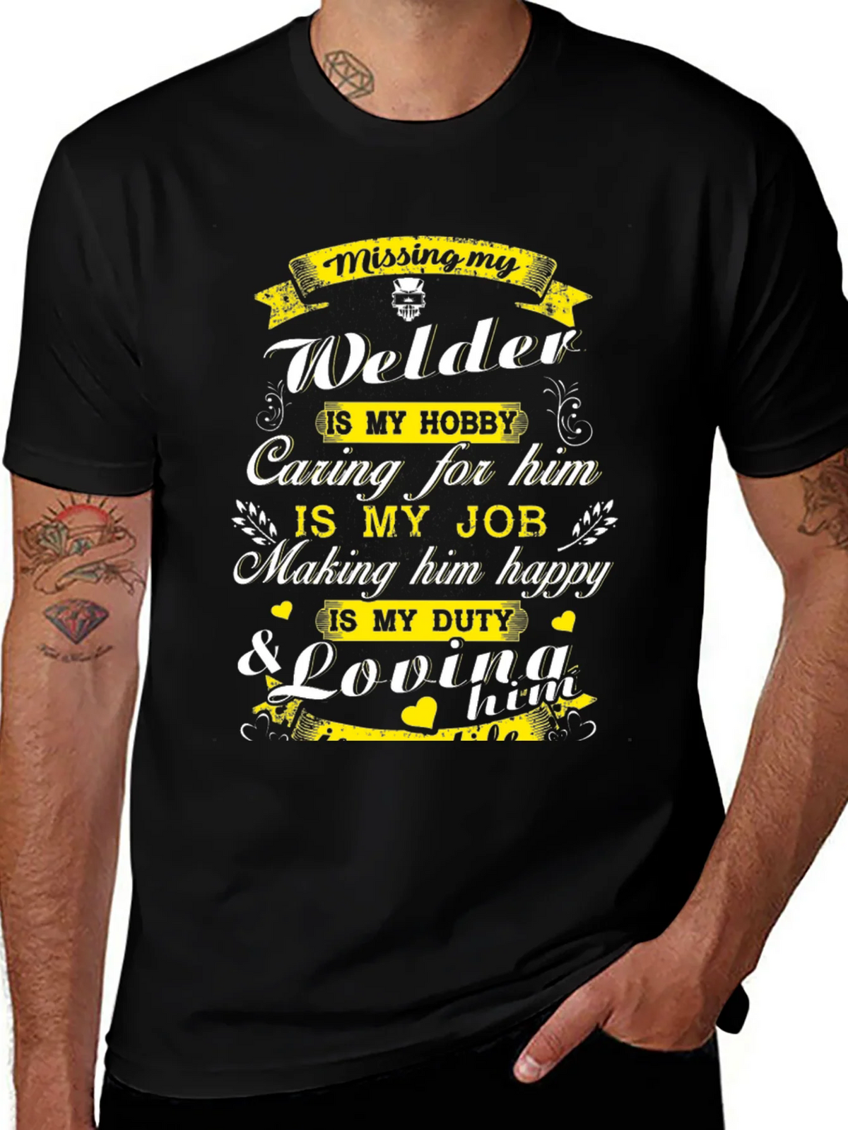 Welders Wife T-Shirt: Missing My Welder product image 1