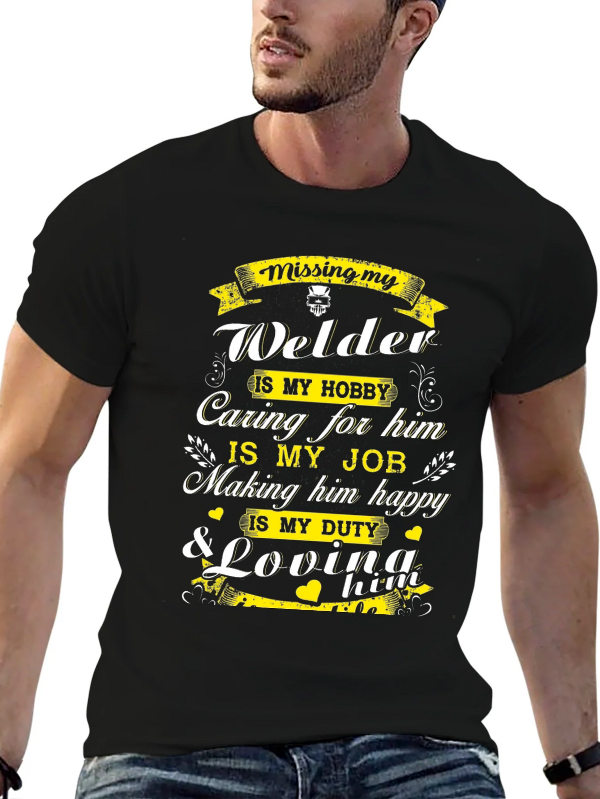 Welders Wife T-Shirt: Missing My Welder product image 9