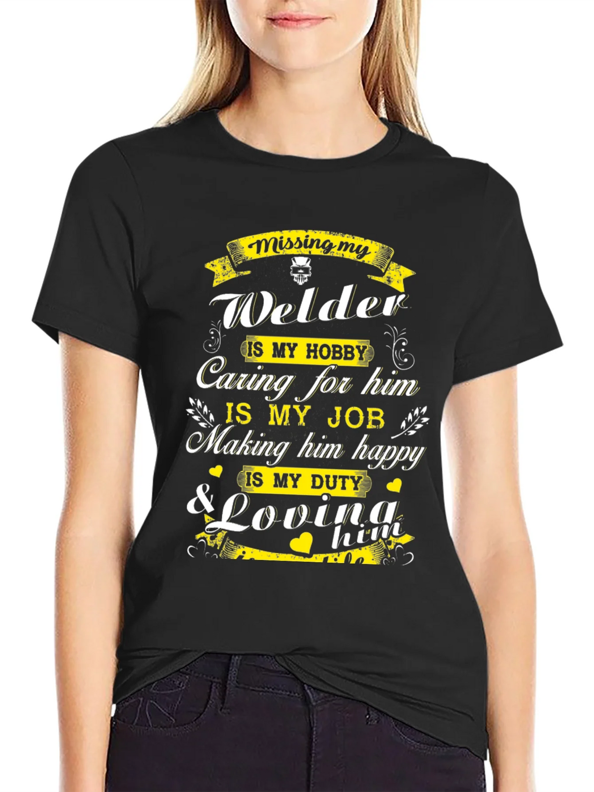 Welders Wife T-Shirt: Missing My Welder product image 5