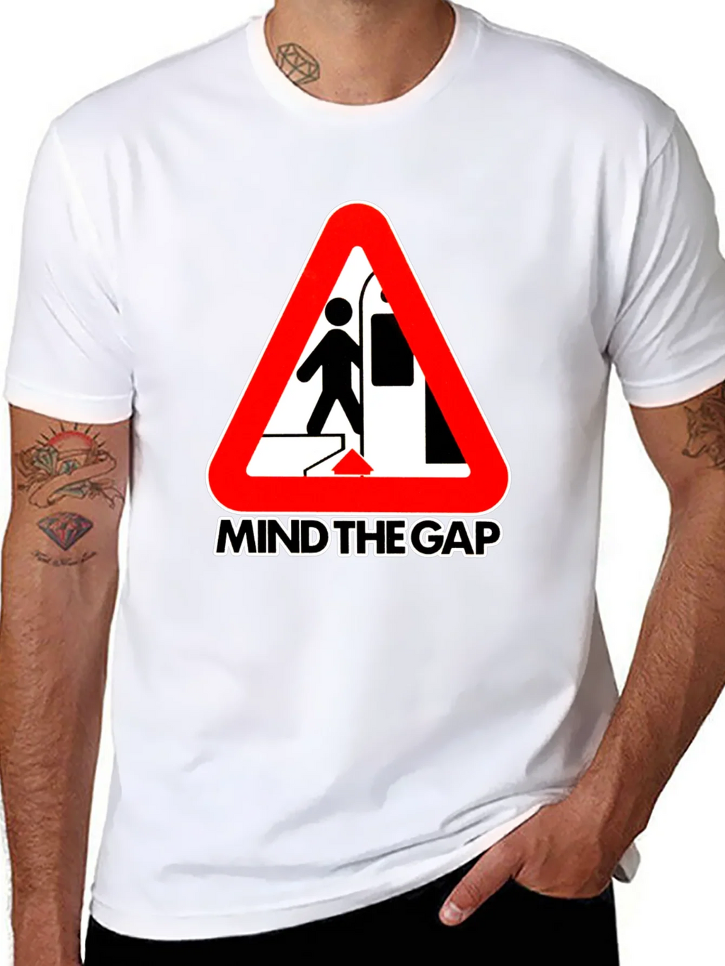 Mind the Gap Graphic Tee - Subway Hazard Design product image 10