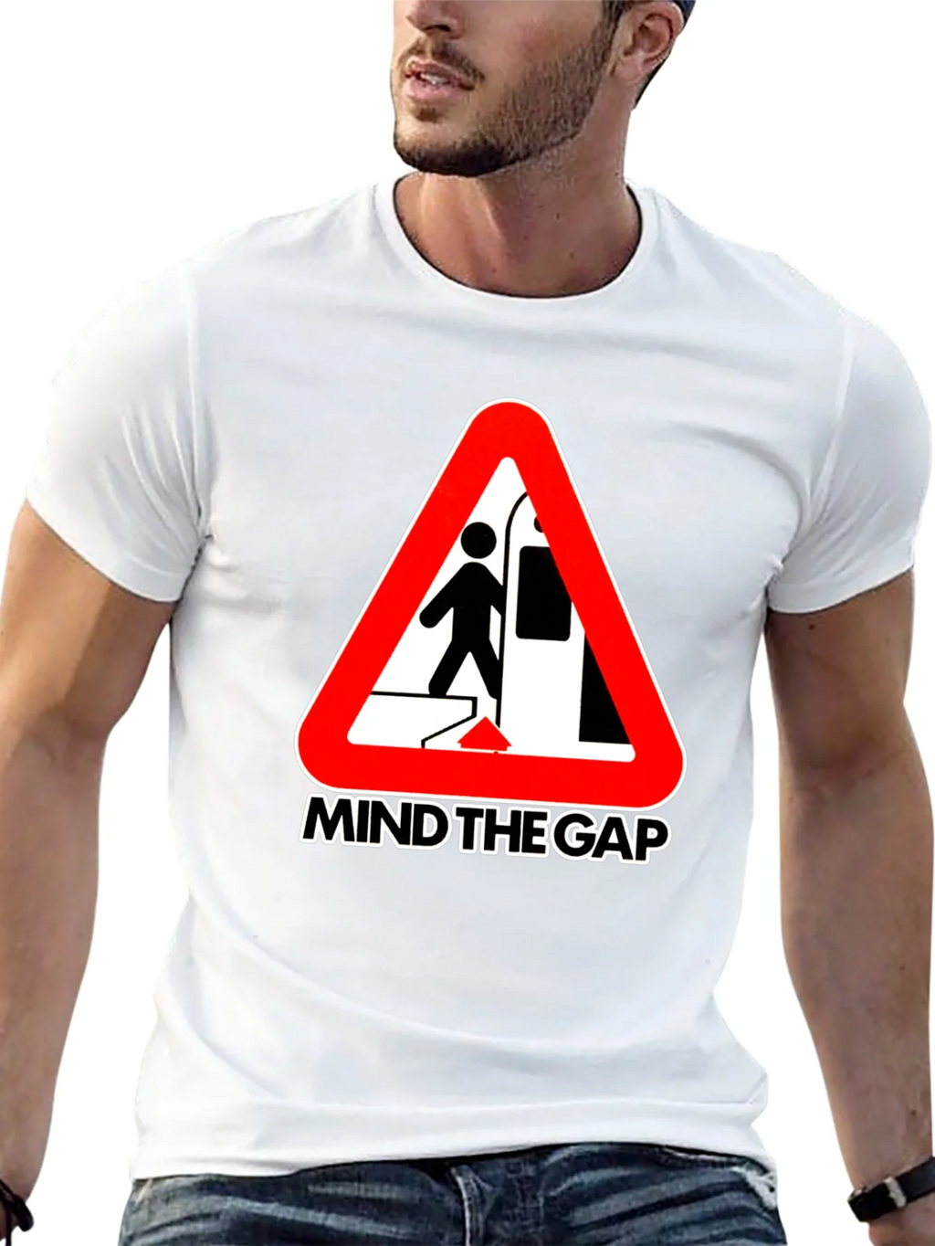 Mind the Gap Graphic Tee - Subway Hazard Design product image 4