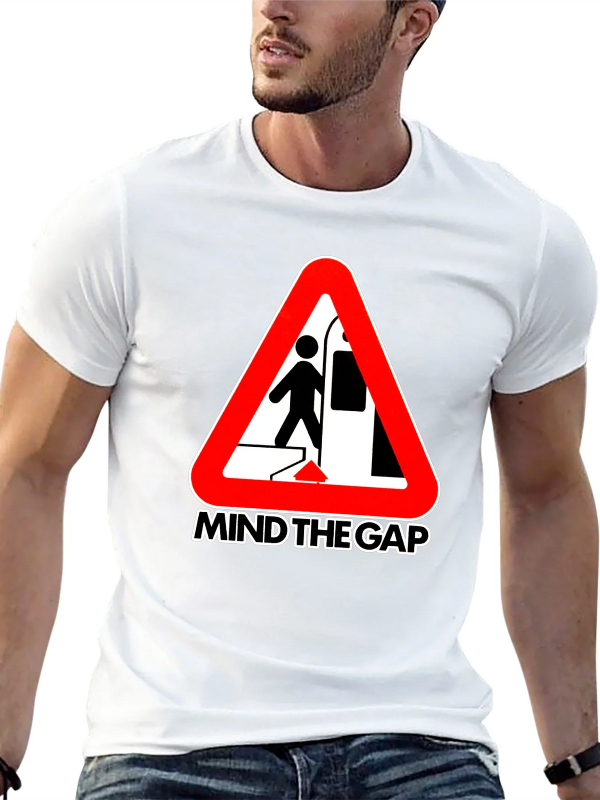 Mind the Gap Graphic Tee - Subway Hazard Design product image 4