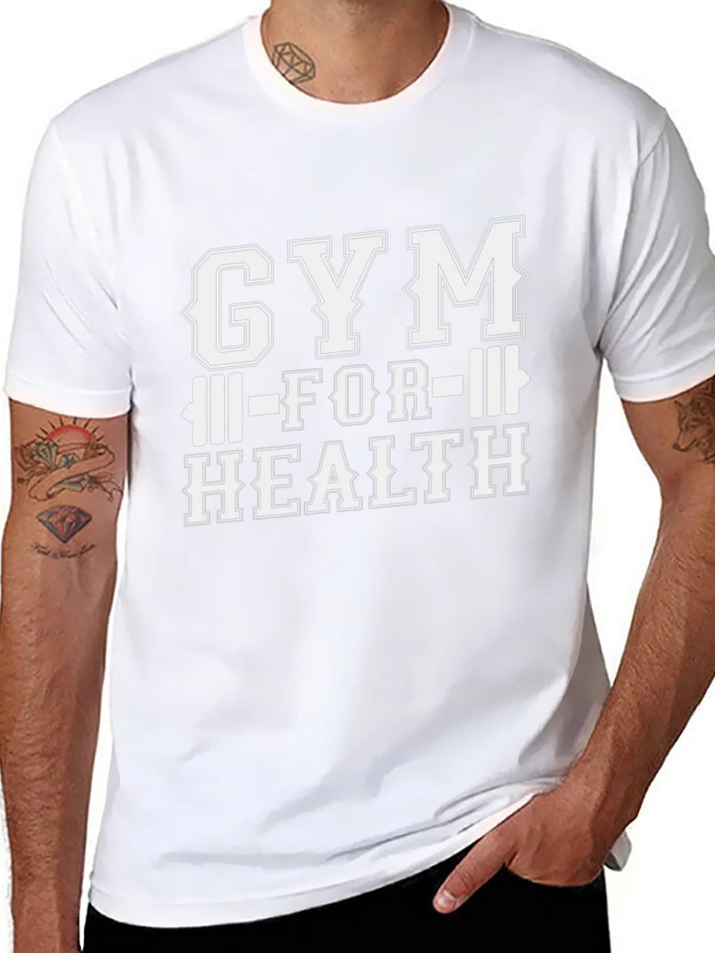 Gym For Health Black T-Shirt product image 10