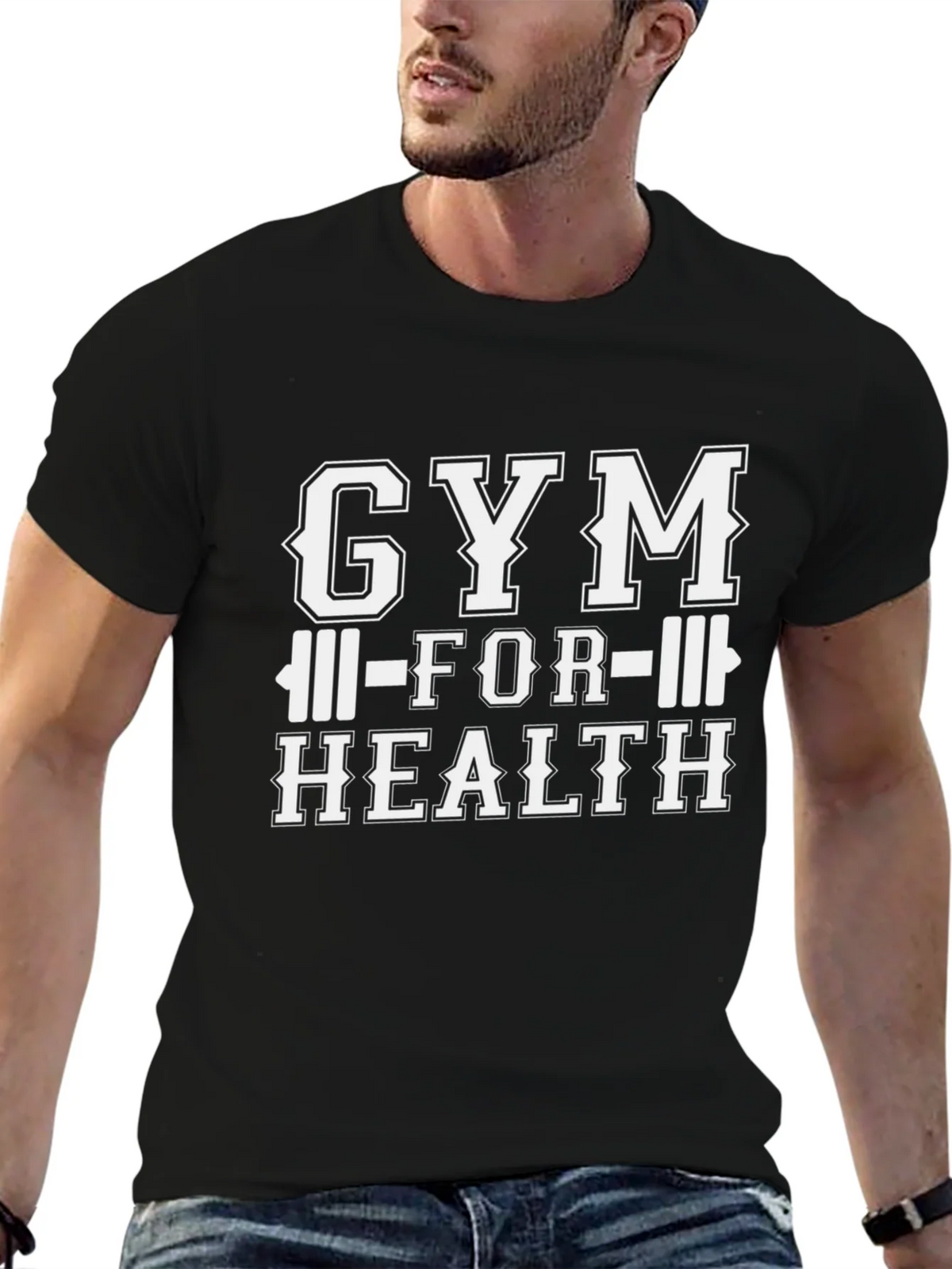 Gym For Health Black T-Shirt product image 9