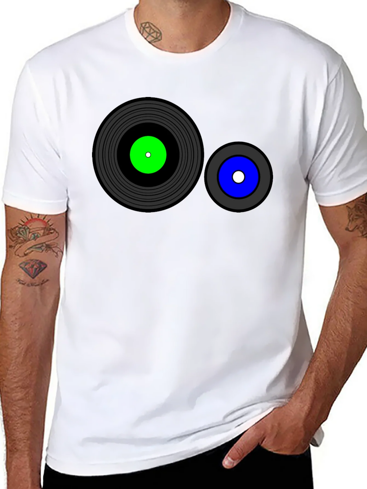 Retro Record Graphic T-Shirt - Black product image 10