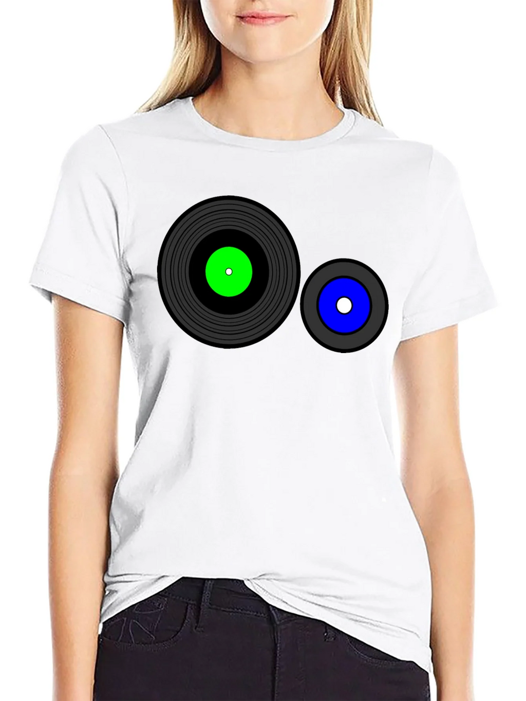 Retro Record Graphic T-Shirt - Black product image 11