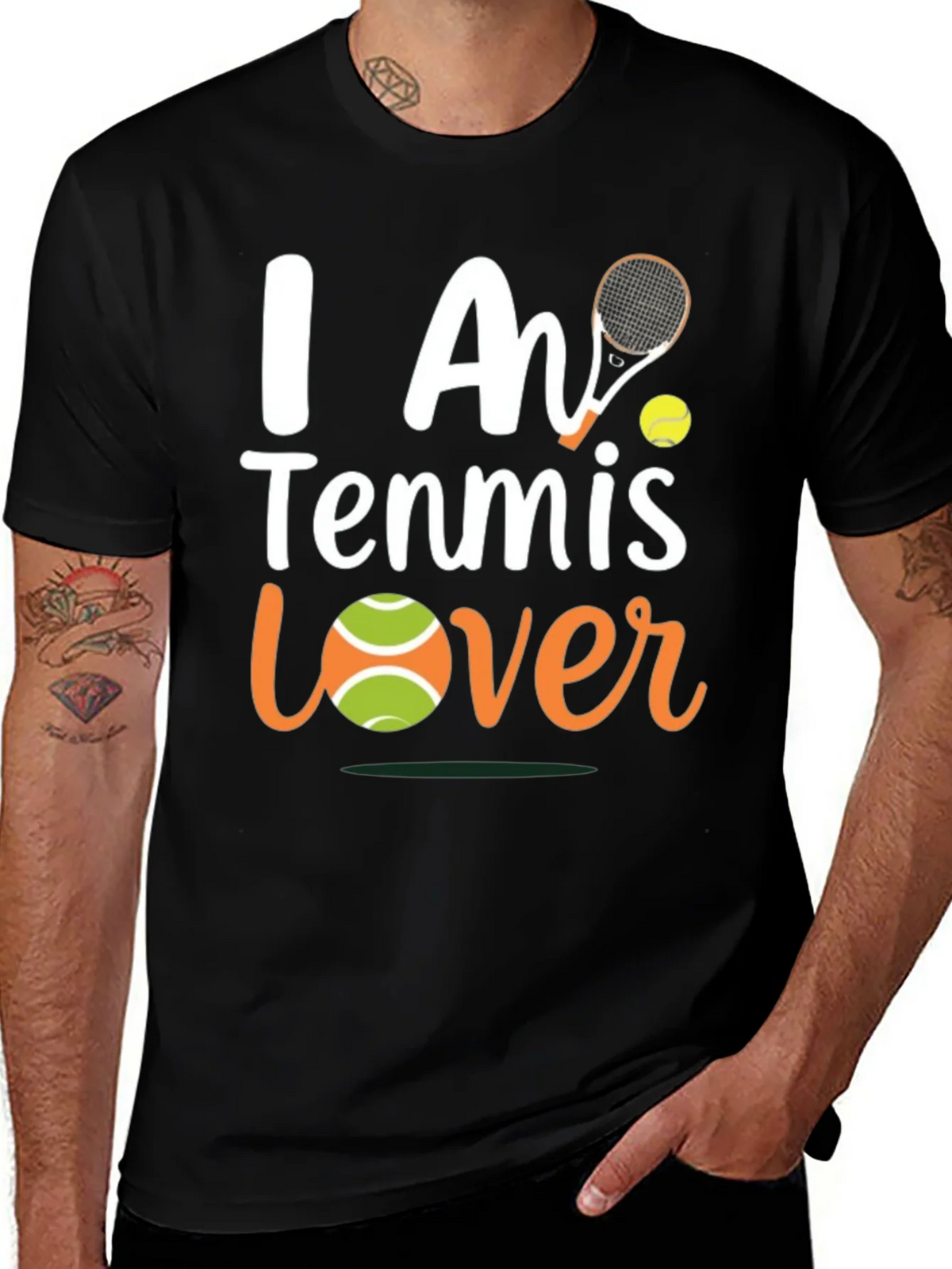 I Am Tennis Lover T-Shirt - Black product image 1