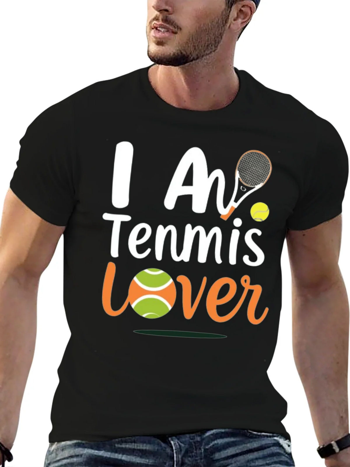 I Am Tennis Lover T-Shirt - Black product image 9