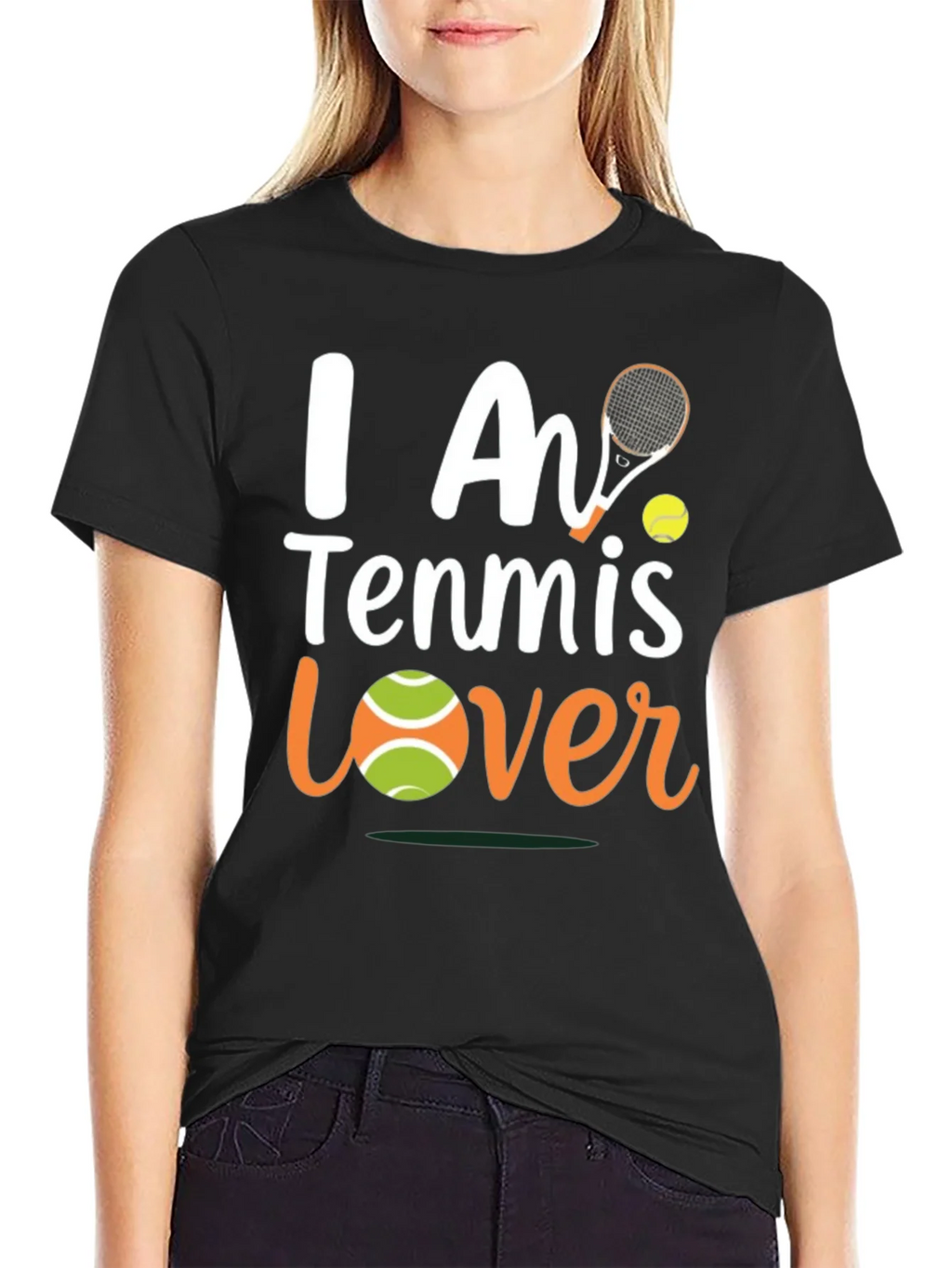 I Am Tennis Lover T-Shirt - Black product image 5