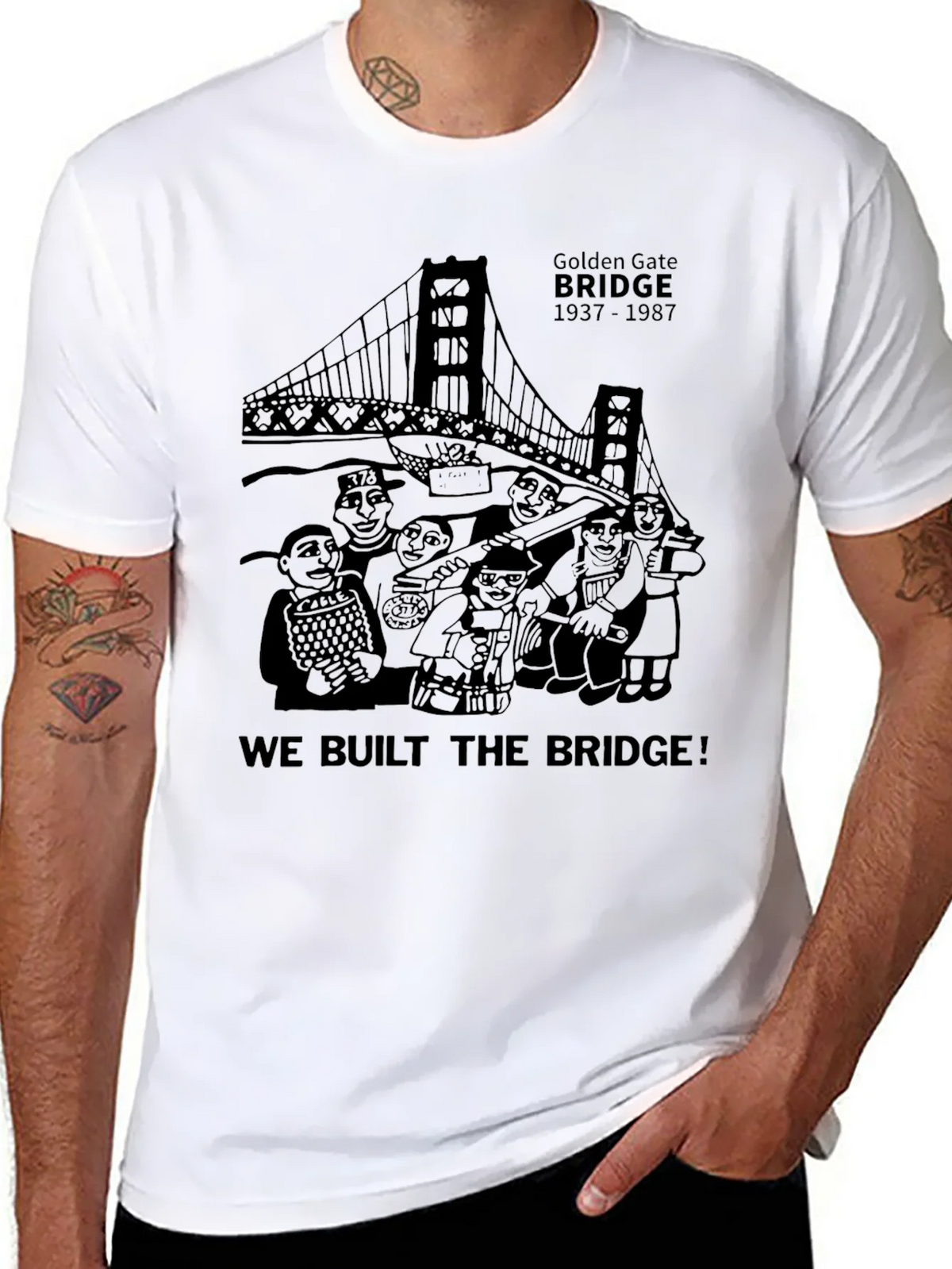 Golden Gate Bridge Crewneck T-Shirt product image 10
