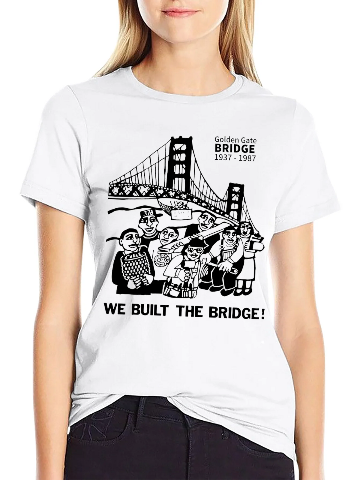 Golden Gate Bridge Crewneck T-Shirt product image 11