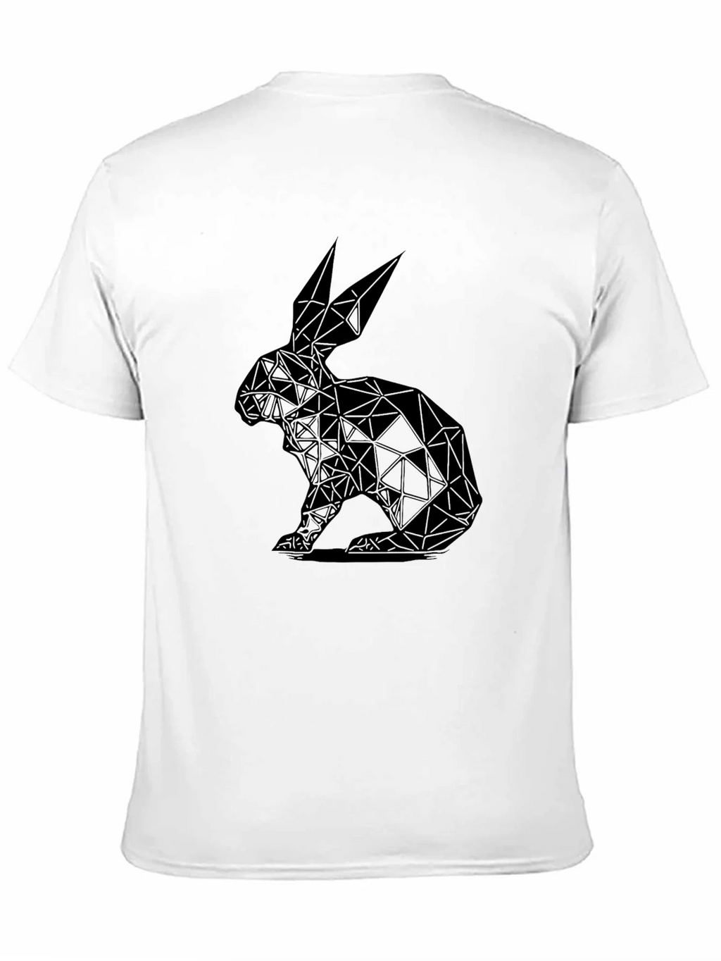 Geometric Rabbit Graphic Tee - Black product image 2