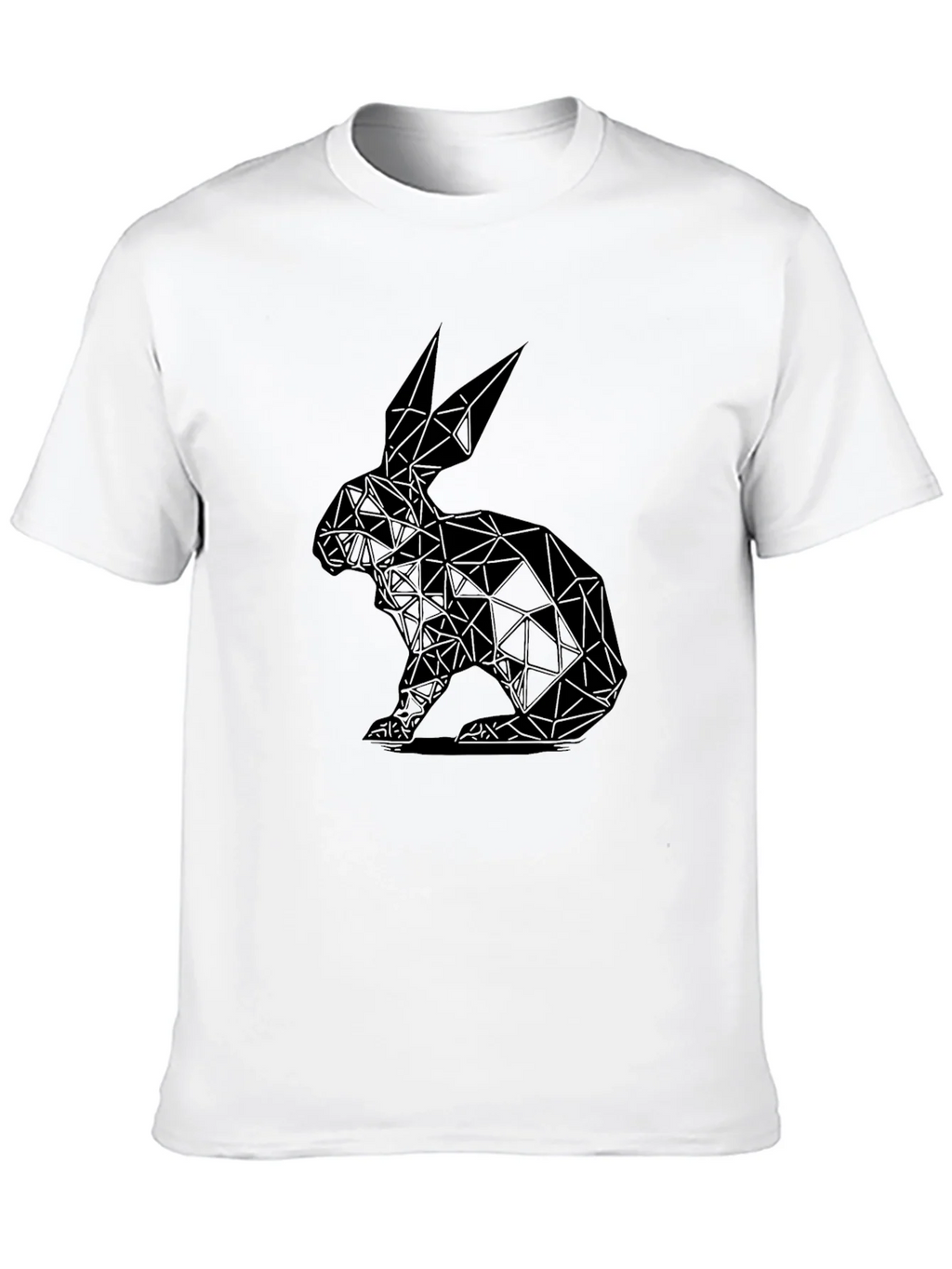 Geometric Rabbit Graphic Tee - Black product image 12