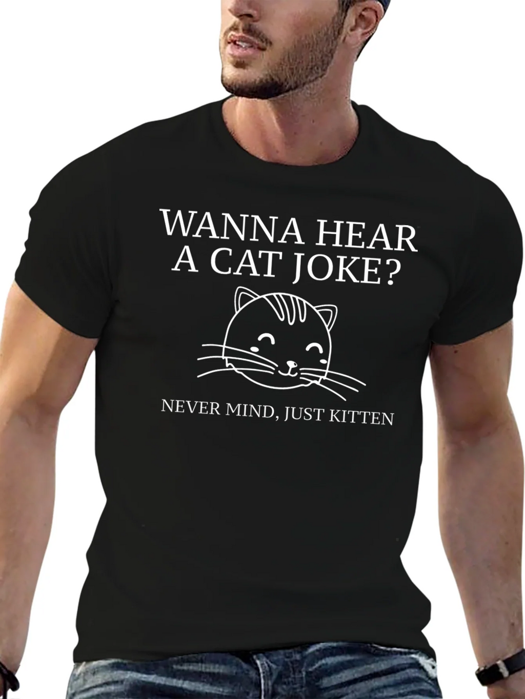 Cat Joke Graphic T-Shirt - Just Kitten! product image 9