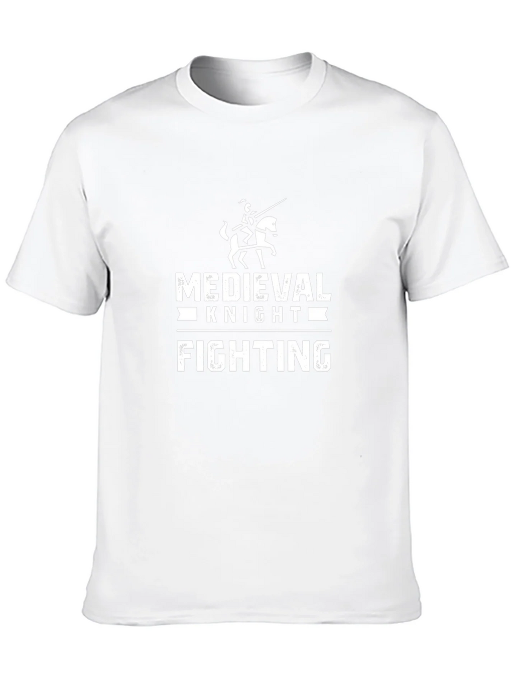Medieval Knight Fighting Black Graphic T-Shirt product image 12