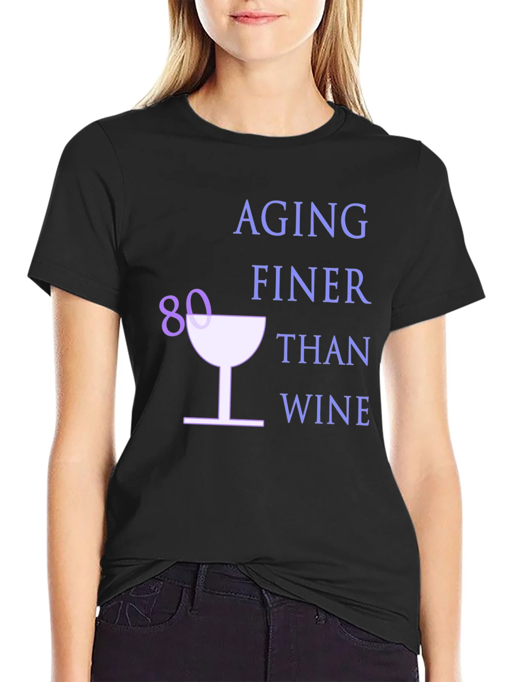 Aging Finer Than Wine 80th Birthday T-Shirt product image 5