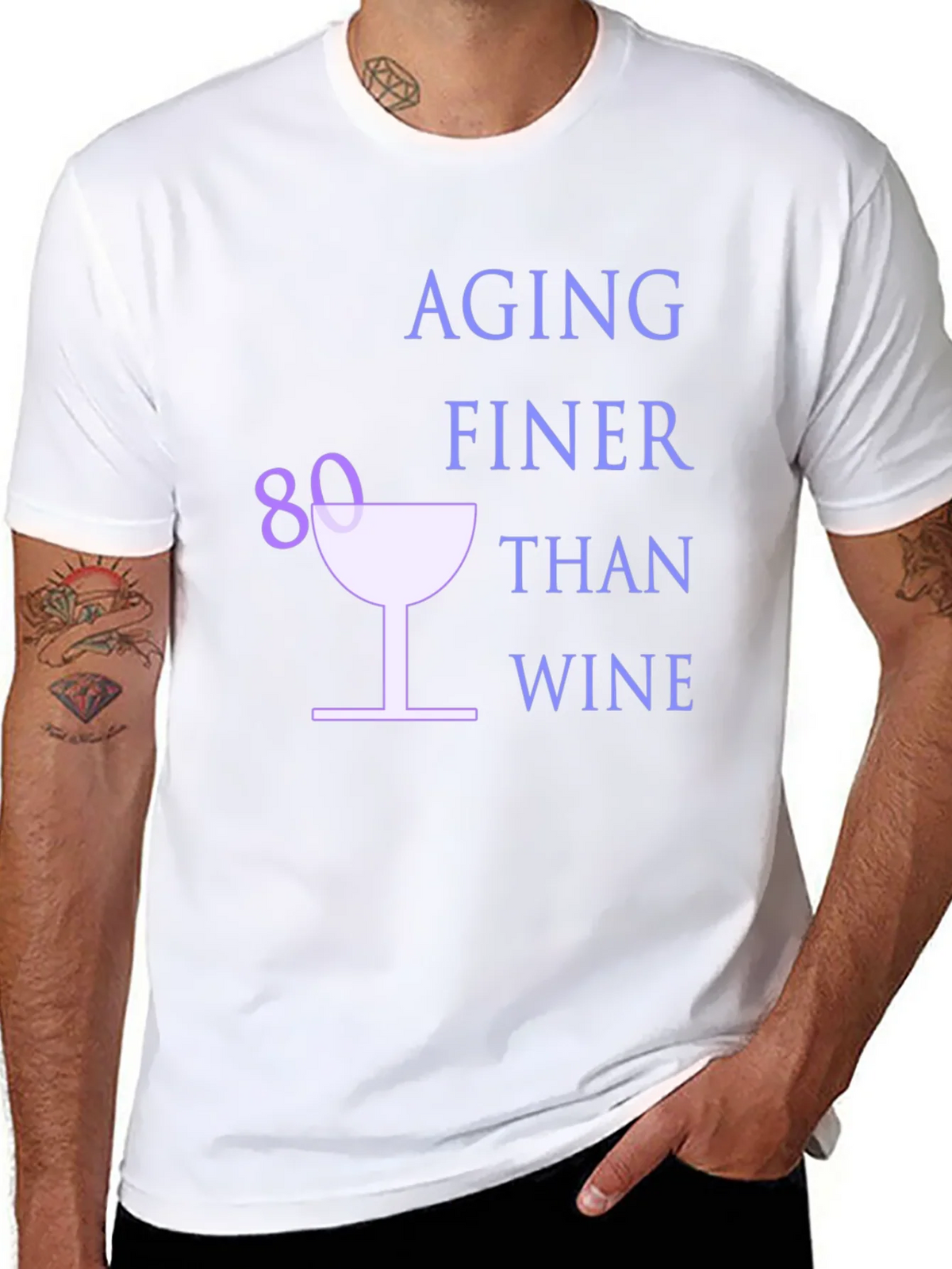 Aging Finer Than Wine 80th Birthday T-Shirt product image 10