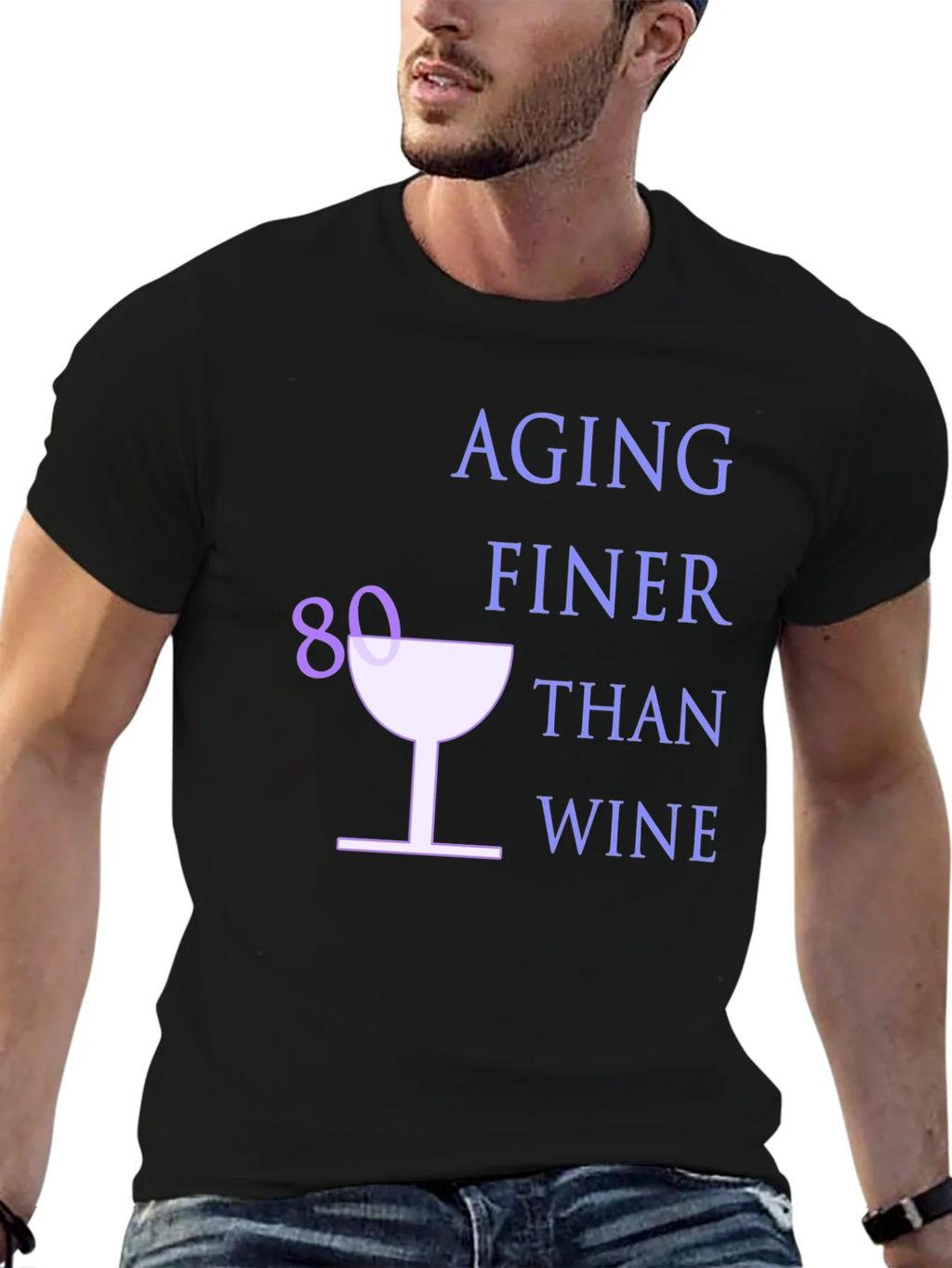 Aging Finer Than Wine 80th Birthday T-Shirt product image 9