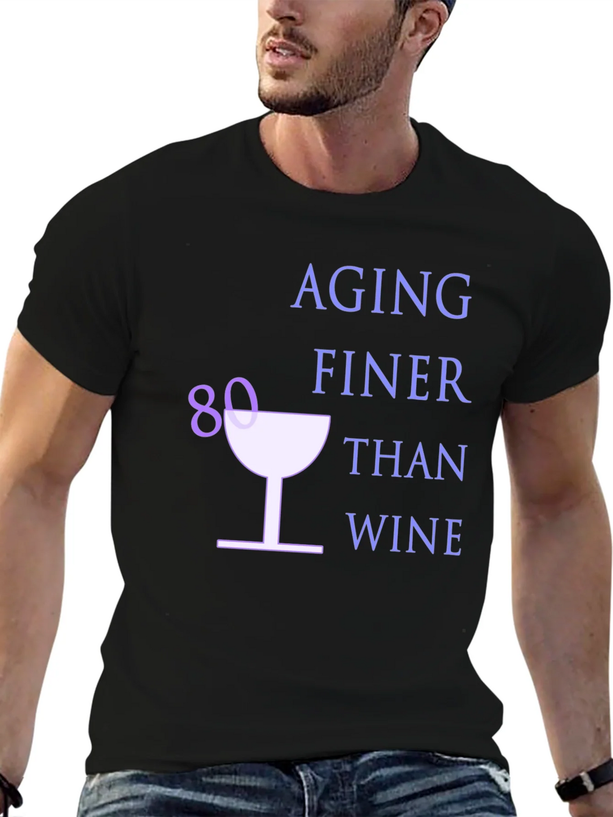 Aging Finer Than Wine 80th Birthday T-Shirt product image 9
