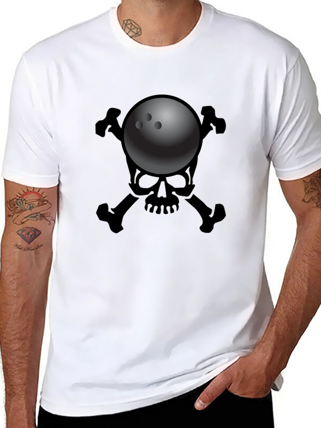 Bowling Skull T-Shirt - Strike Death Design product image 10
