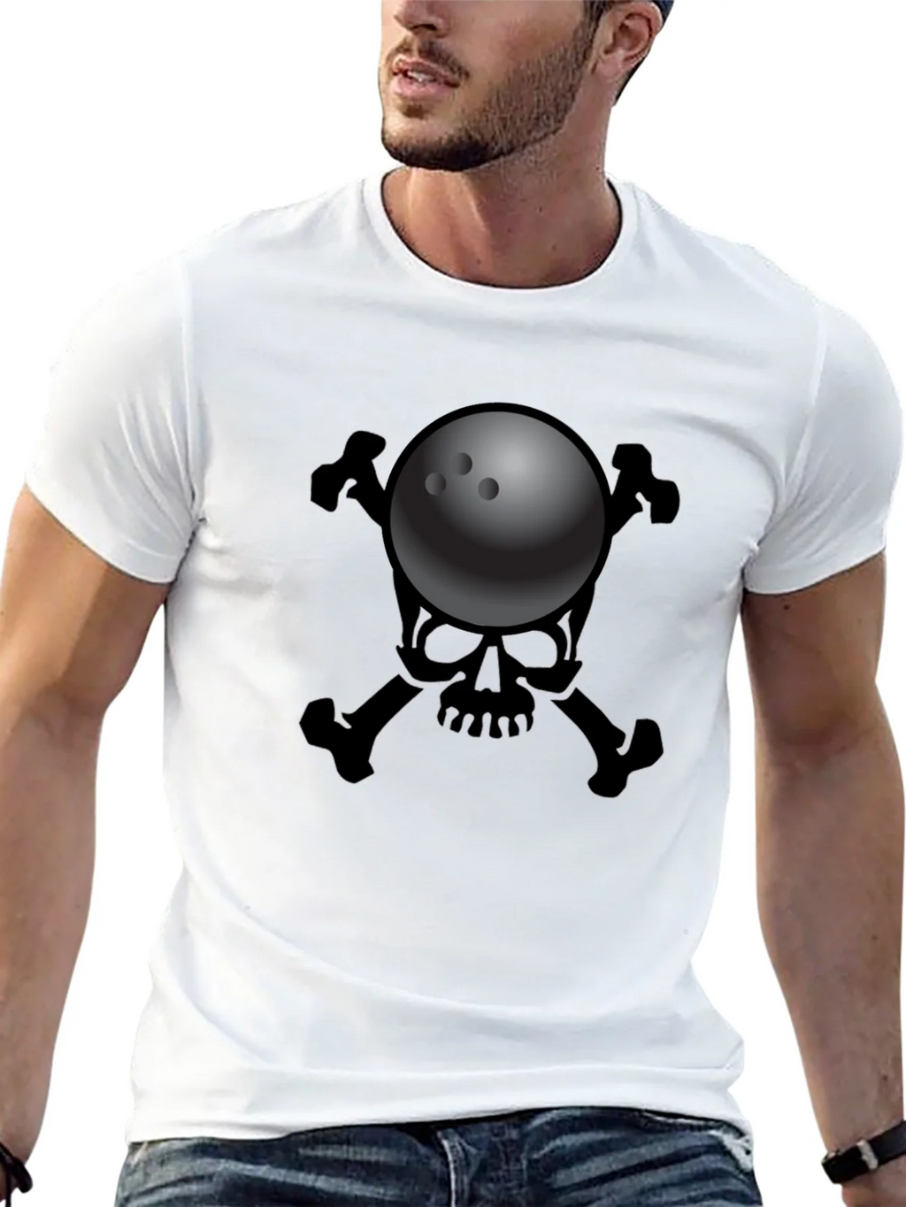 Bowling Skull T-Shirt - Strike Death Design product image 4
