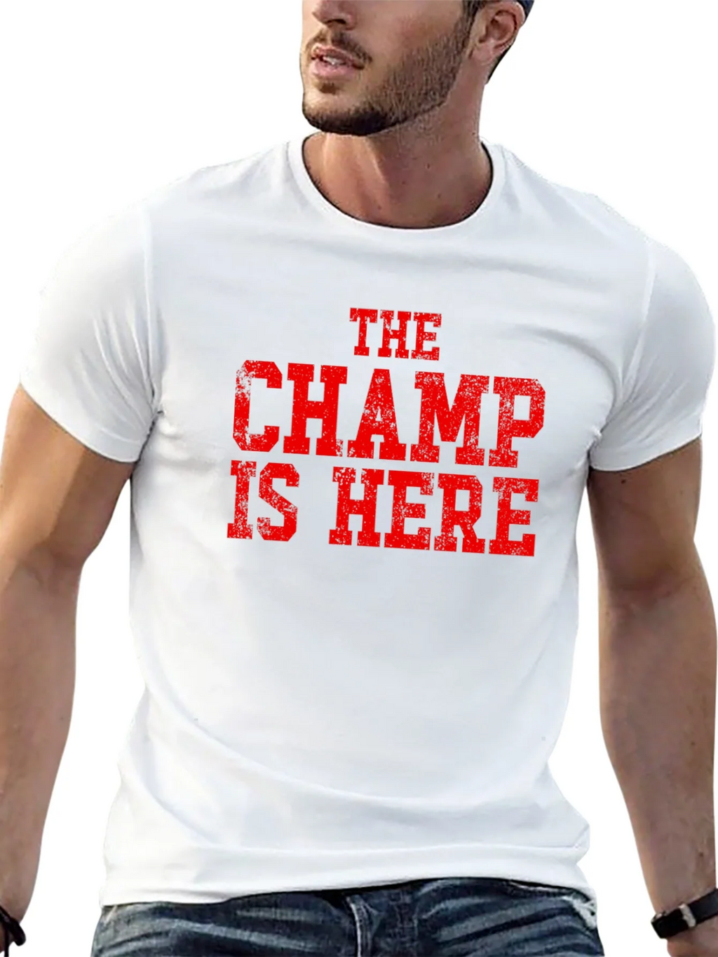 The Champ is Here Graphic T-Shirt product image 4