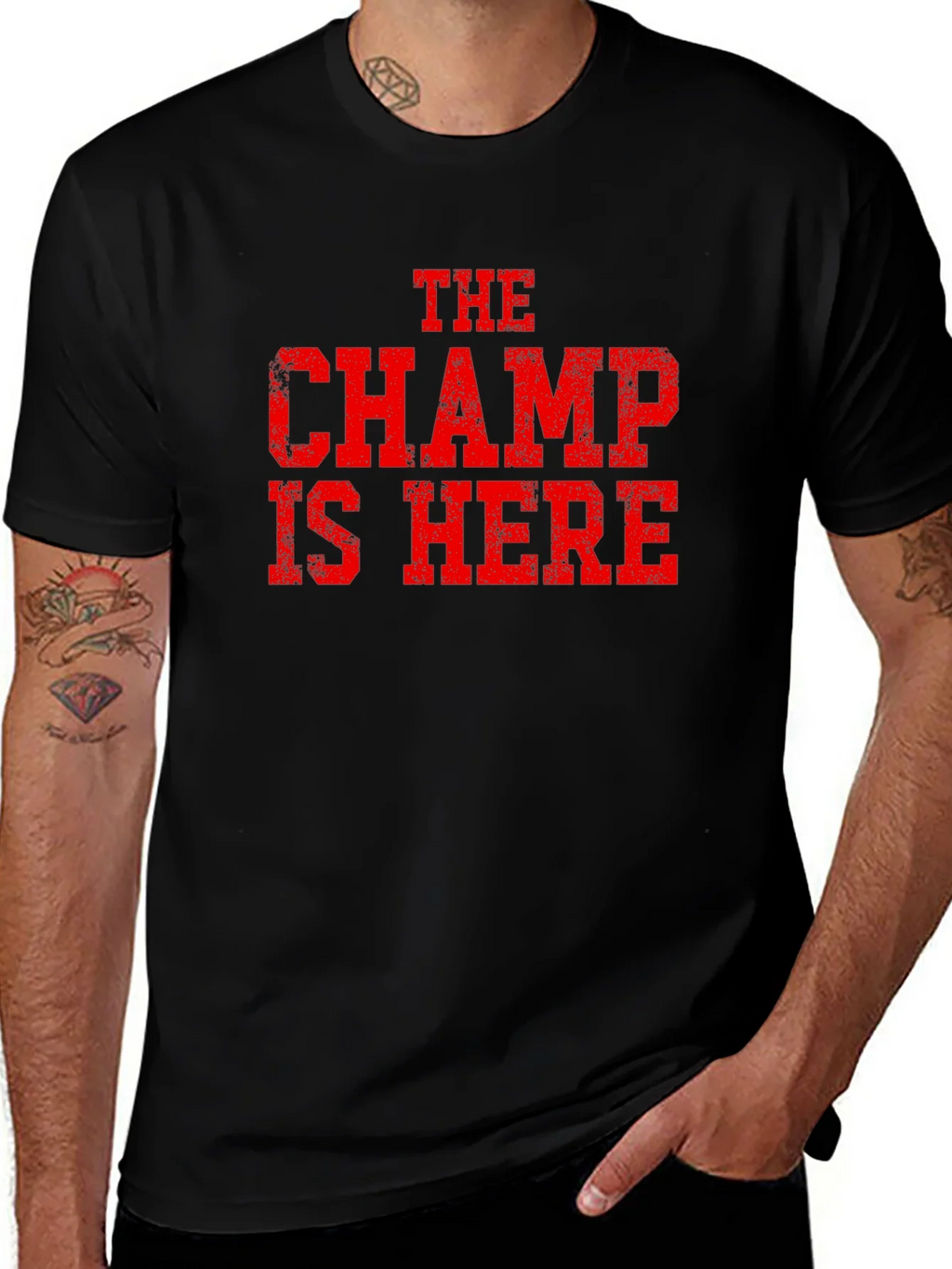 The Champ is Here Graphic T-Shirt product image 1