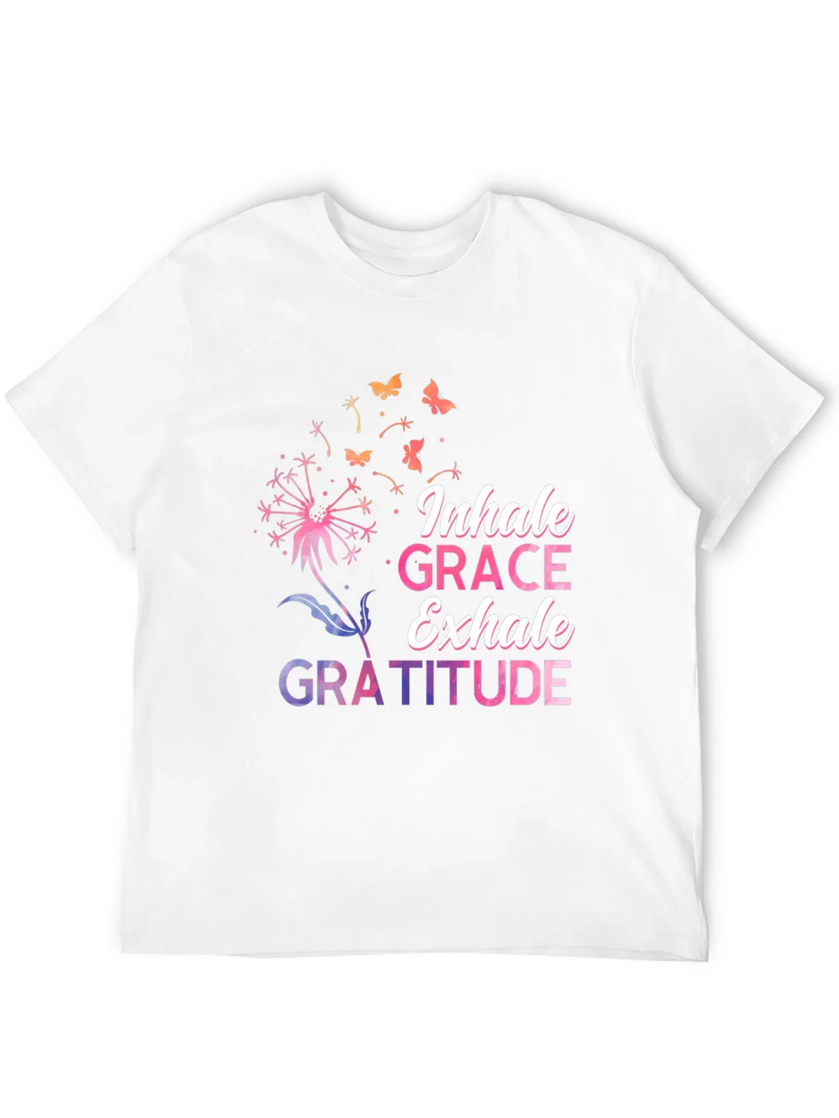 Inhale Grace Exhale Gratitude Black T-Shirt product image 3